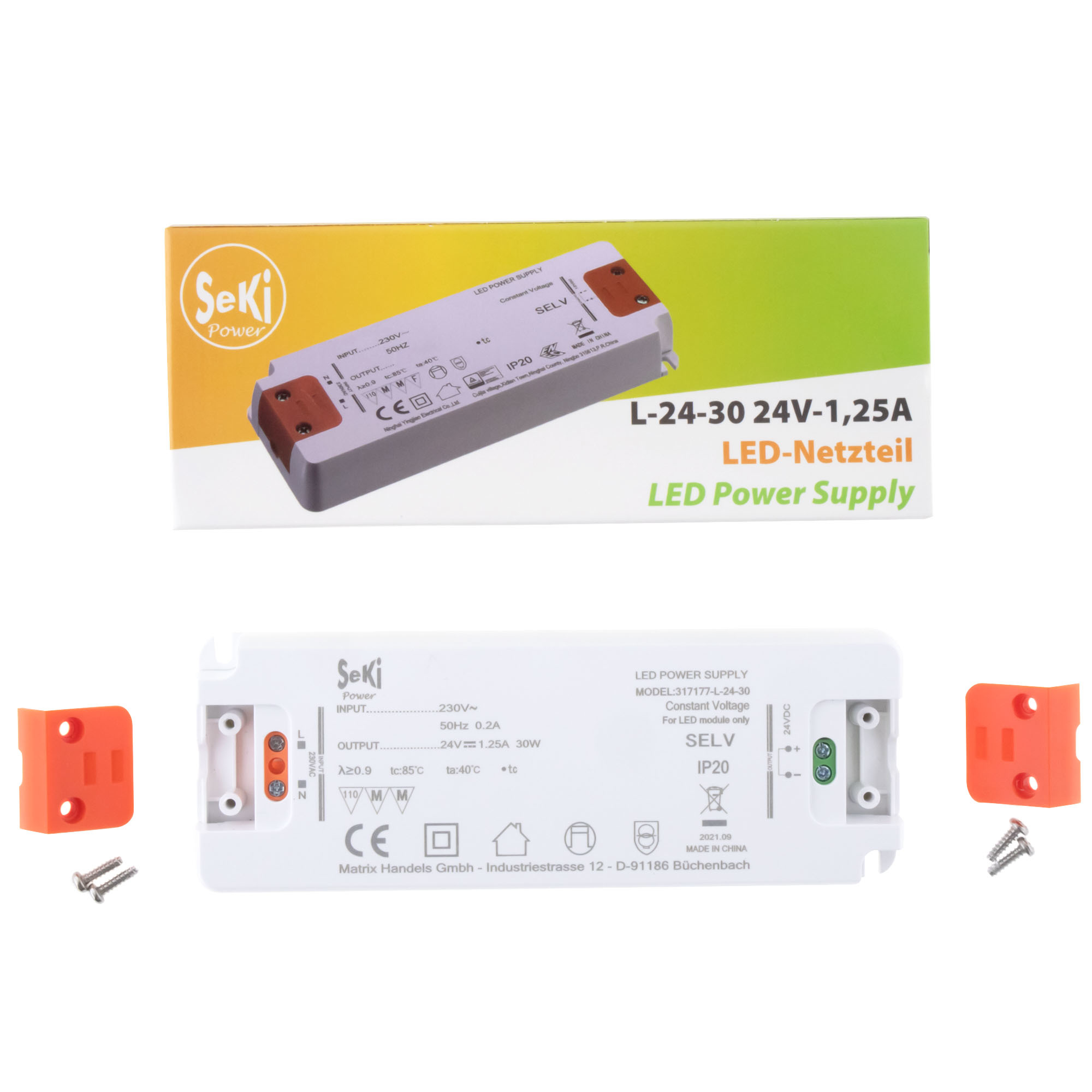 LED power supply L-24-30 - 24V - 1.25A - 30W