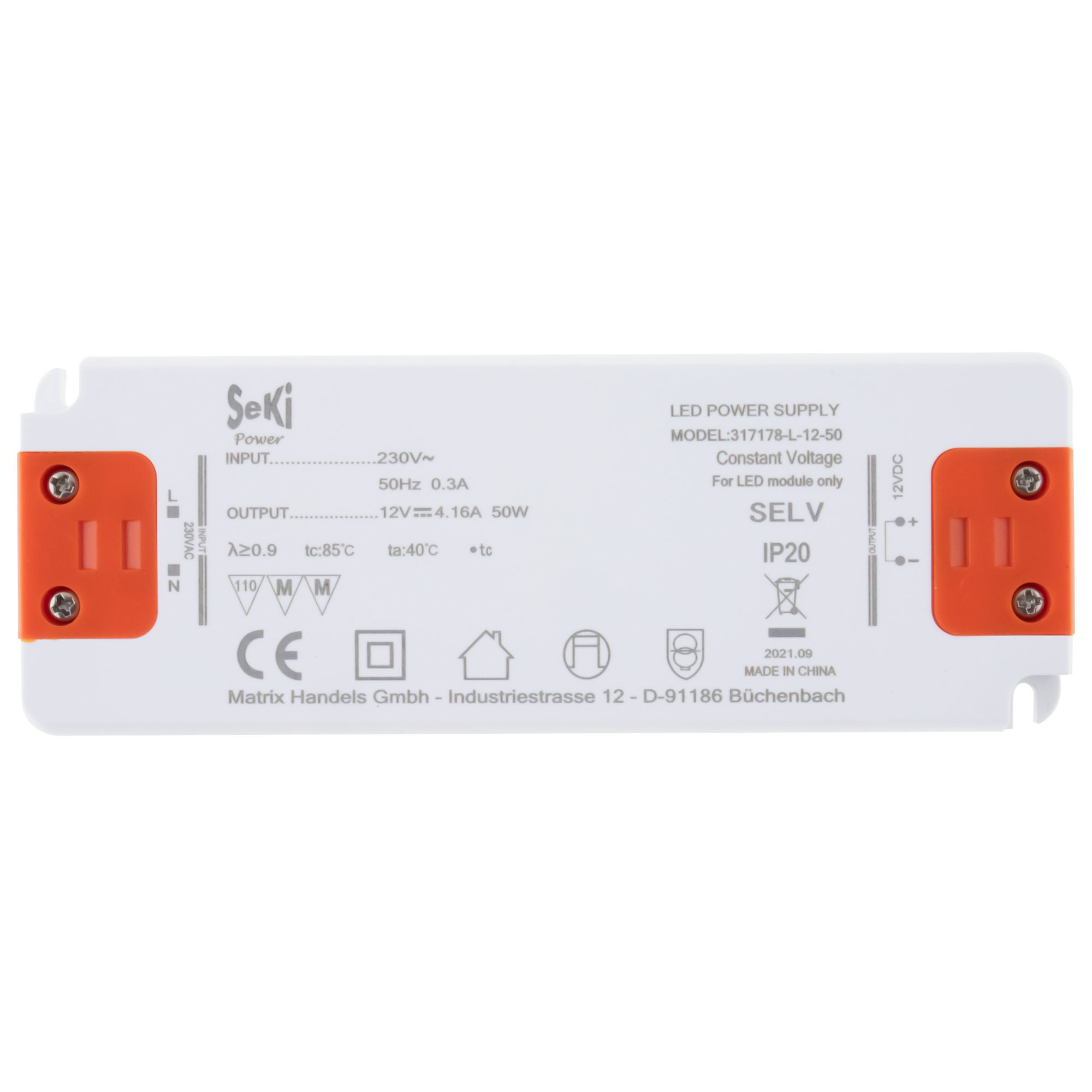LED power supply L-12-50 - 12V - 4.16A - 50W