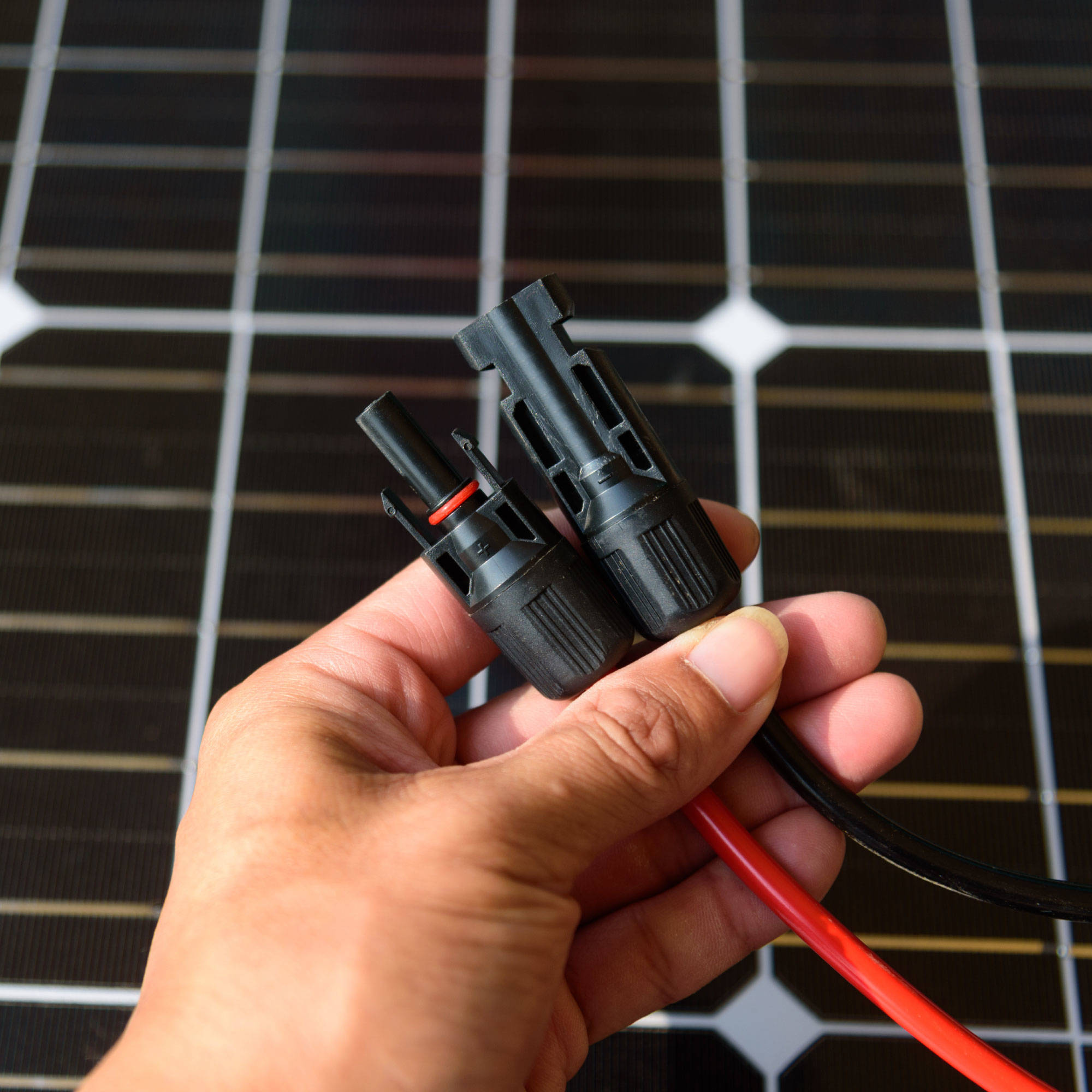Solaranschlusskabel 4 mm² rot/schwarz - 1,0m